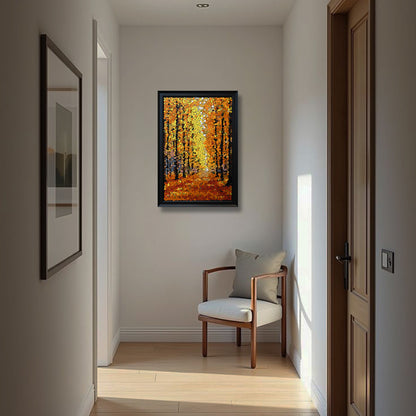 Autumn Gold wall art adding a golden autumn touch to a room