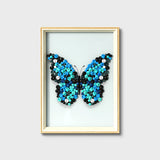 Blue Butterfly button art kit featuring a vibrant blue butterfly design