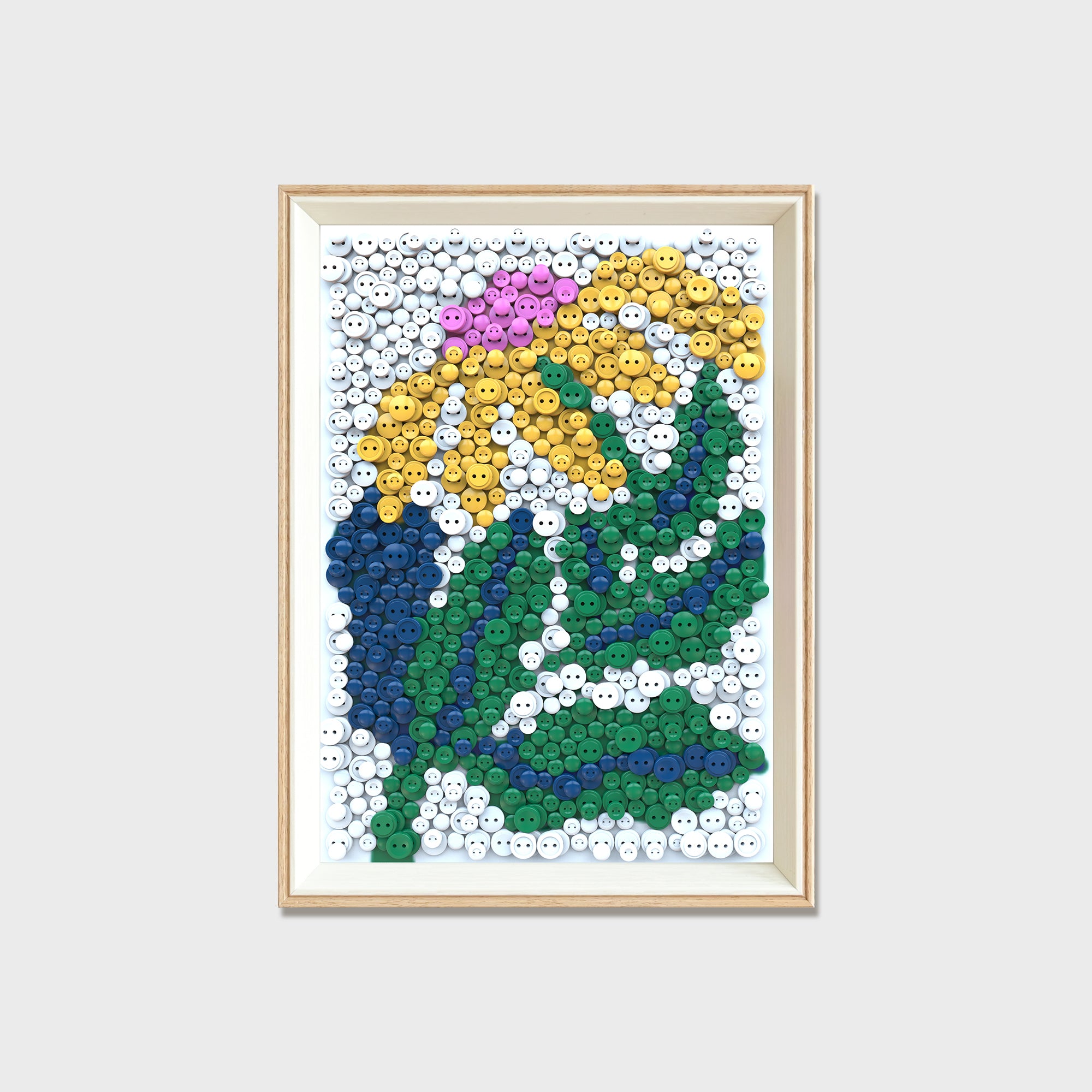 Chasing Light button art kit featuring a bright sunflower reaching toward the light