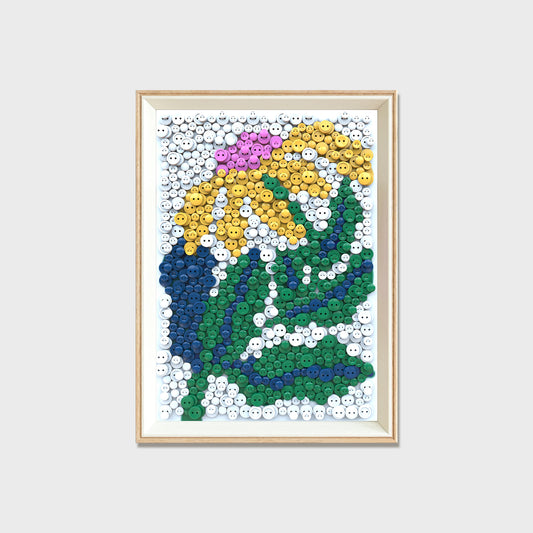 Chasing Light button art kit featuring a bright sunflower reaching toward the light