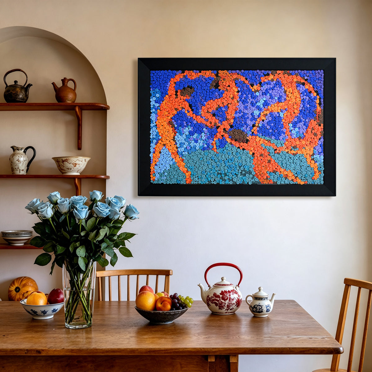 The La Danse wall art adding a vibrant artistic touch to a room