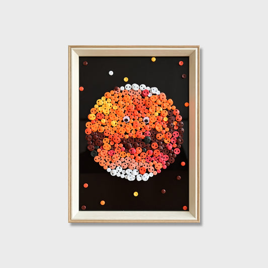 Mars button art kit featuring a red-toned textured planet Mars design