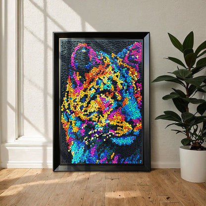 Midnight Majesty DIY button art featured as sophisticated home decor