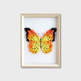 Orange Butterfly button art kit featuring a vibrant orange butterfly design