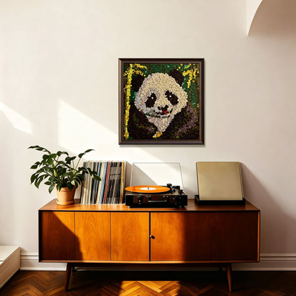 Panda wall art adding a calm and charming artistic touch to a room