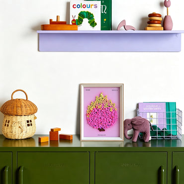Pitaya DIY button art featured as playful home decor