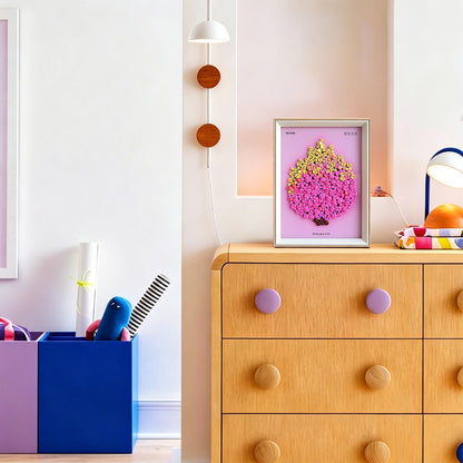 Pitaya textured wall art displayed in a creative home space