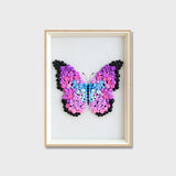 Purple Butterfly button art kit featuring a vibrant purple butterfly design