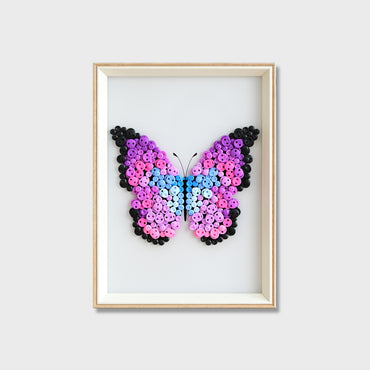 Purple Butterfly button art kit featuring a vibrant purple butterfly design