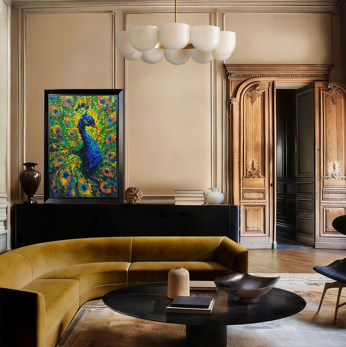Royal Radiance wall art adding a luxurious and elegant artistic touch to a room