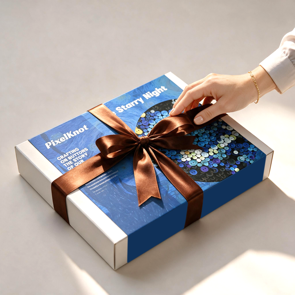 Starry Night DIY art kit presented as a creative gift for an art and craft lover