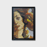 The Birth of Venus button art kit featuring a textured recreation inspired by Botticelli's iconic painting