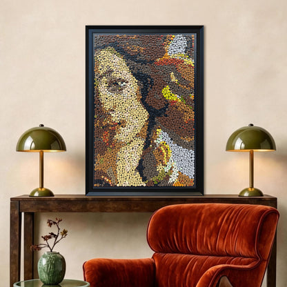The Birth of Venus DIY button art featured as artistic home decor