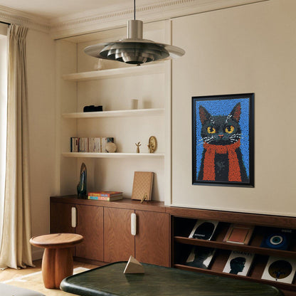 The Dark Lord wall art adding a bold and playful artistic touch to a room