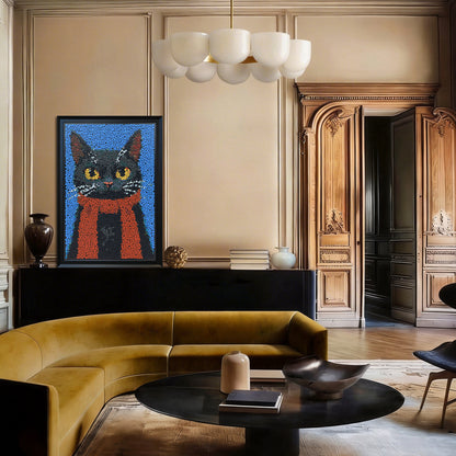 The Dark Lord textured wall art displayed in a stylish home interior