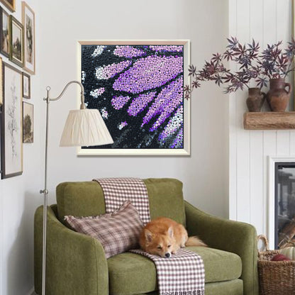 Velvet Wings textured wall art displayed in a stylish home interior